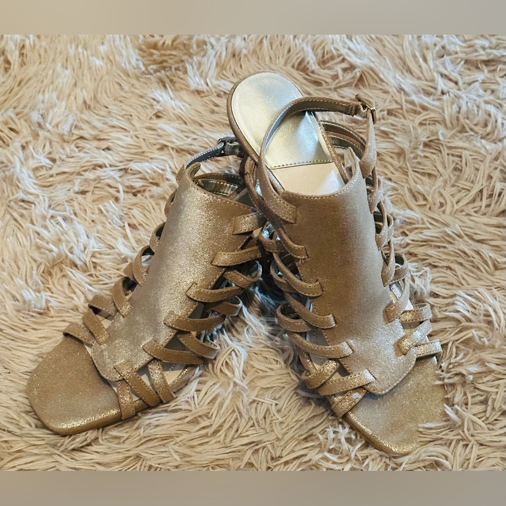 Alex Marie Shimmering Gold Sandals